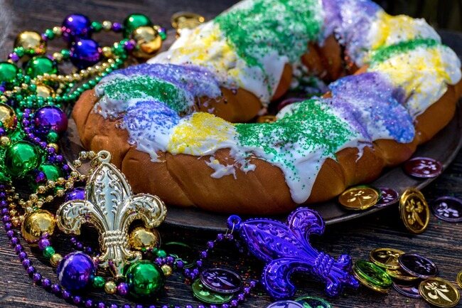 King cake for Mardi Gras.