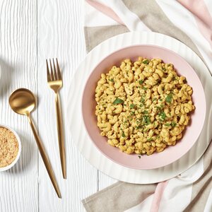 Nutritional yeast macaroni and cheese.