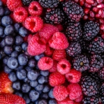 Assorted Fresh Berries and Pomegranate Seeds.