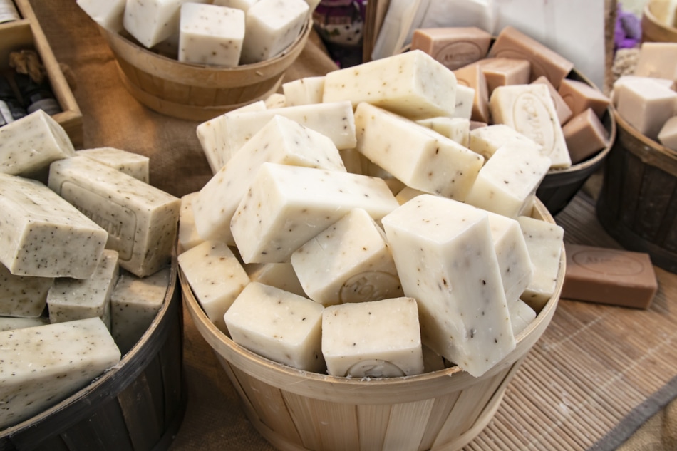 Handmade rosemary soap.