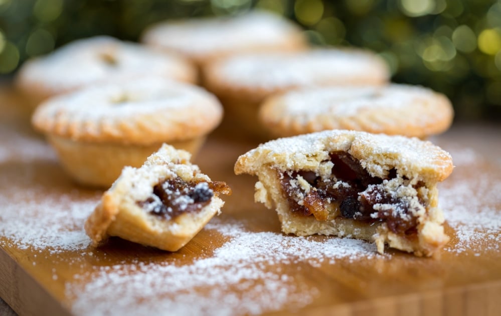 Mincemeat on table.