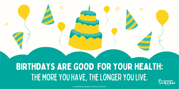 Birthdays are good for your health: the more you have, the longer you live.image preview
