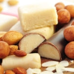 Marzipan with nuts.