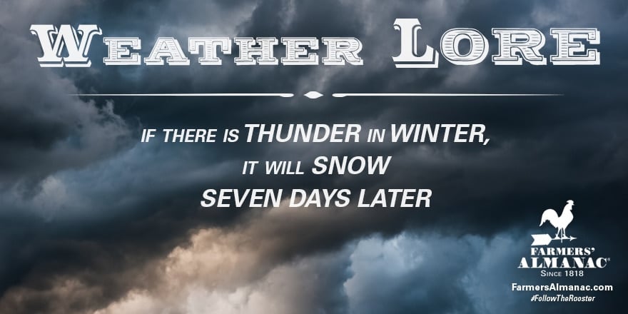 Weather Lore: If it thunders in winter, it will snow seven days later.image preview