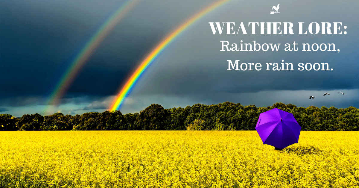 Weather Lore: Rainbow at noon, more rain soon.image preview