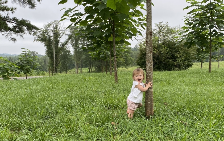 girl at tree