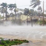 Hurricane Irma and tropical storm at Fort Lauderdale, Florida.