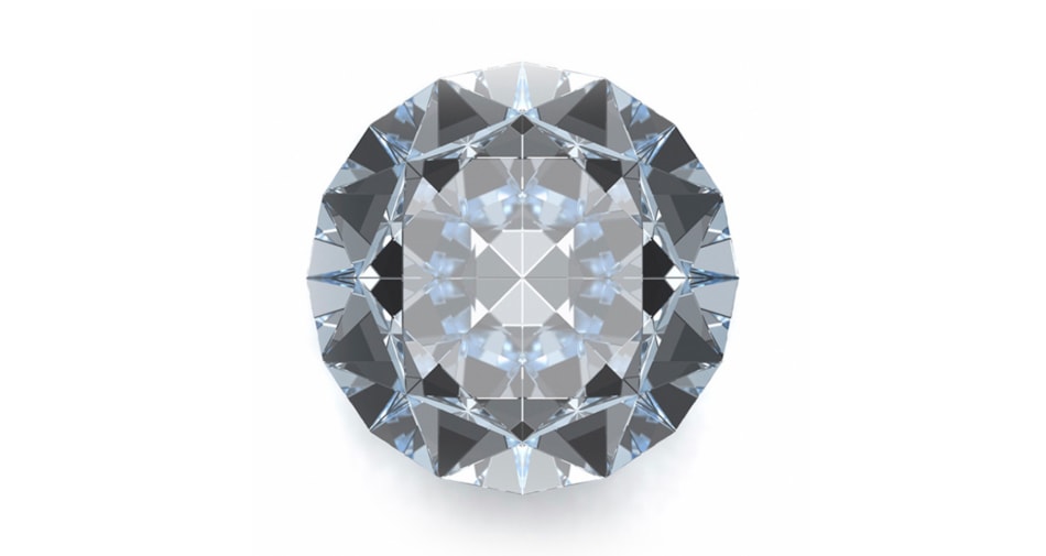 A diamond birthstone symbolizing the month of April against a white background.