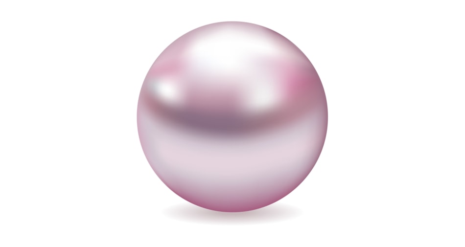 A pearl birthstone symbolizing the month of June against a white background.
