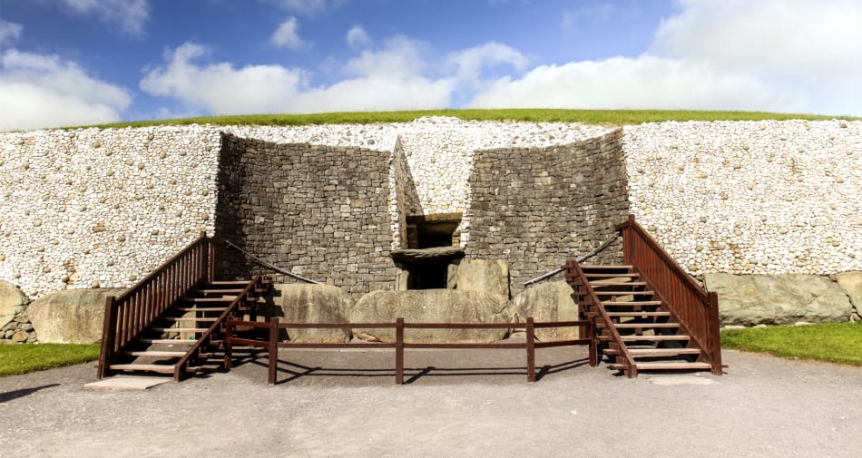 Newgrange Stone Age Passage Tomb in Ireland.