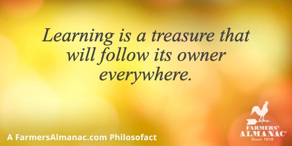 Learning is a treasure that will follow its owner everywhere.image preview