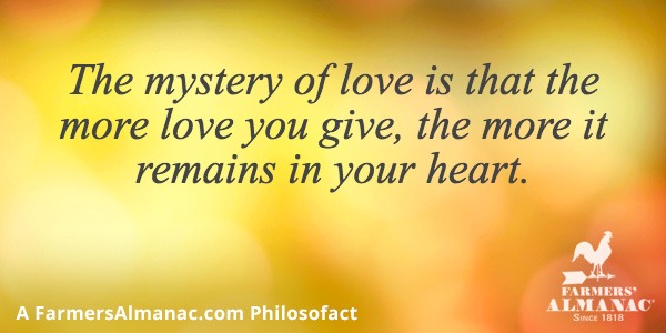 The mystery of love is that the more love you give, the more it remains in your heart.image preview