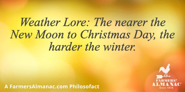 Weather Lore: The nearer the New Moon to Christmas Day, the harder the winter.image preview