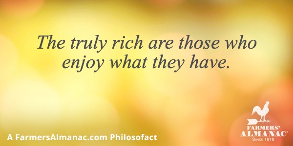 The truly rich are those who enjoy what they have.image preview