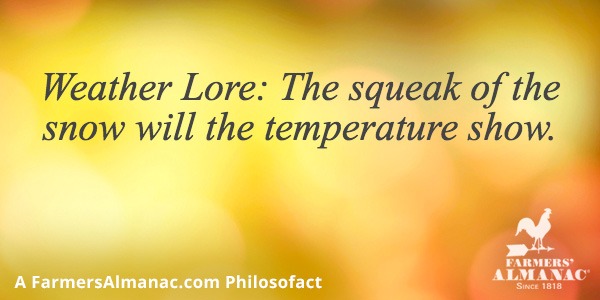 Weather Lore: The squeak of the snow will the temperature show.image preview