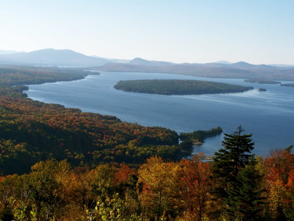 Fall leaves at Rangeley Lakes.