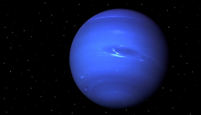 3D Rendering of Neptune the planet with a blueish hue.