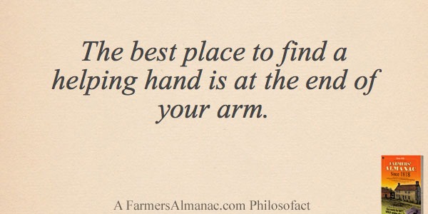 The best place to find a helping hand is at the end of your arm.image preview