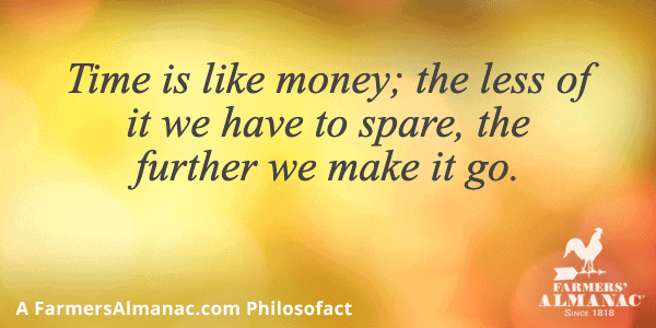 Time is like money; the less of it we have to spare, the further we make it go.image preview