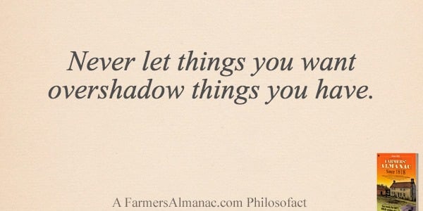 Never let things you want overshadow things you have.image preview