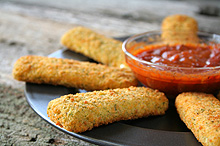 Homemade Fried Mozzarella Sticks