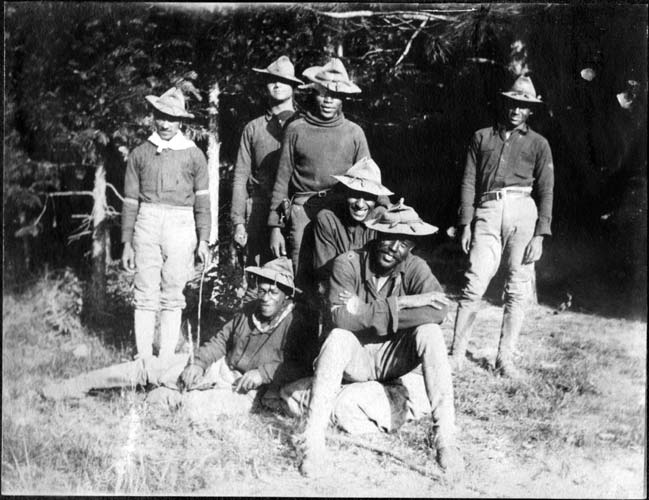 Buffalo Soldiers in Yosemite posing for a portrait.