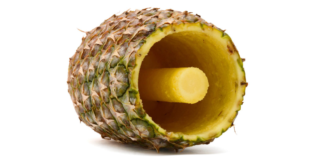 You can eat the core of a pineapple.