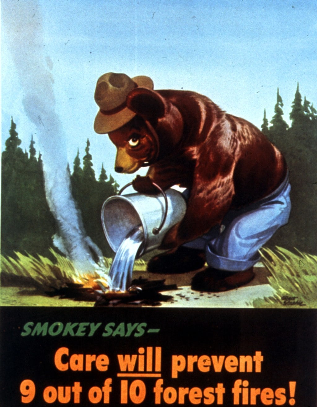 Poster of Smokey Bear from 1945