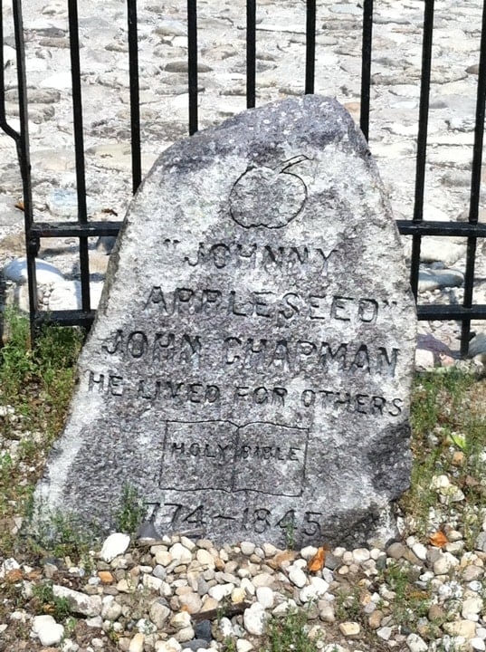 The grave of Johnny Appleseed.
