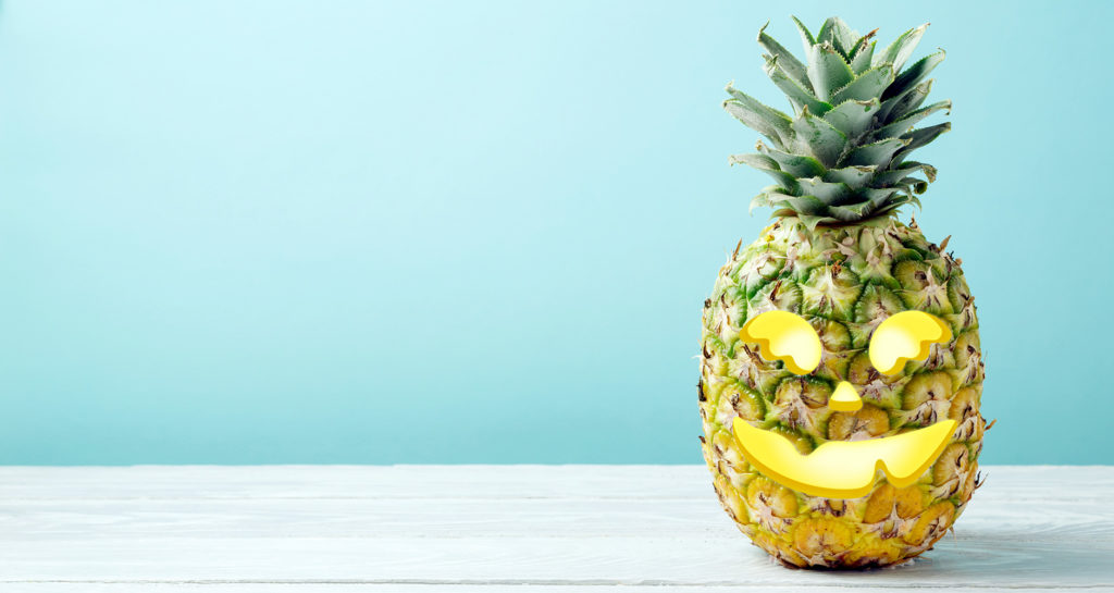 Pineapple jack-o-lanterns are a Hawaiian tradition.