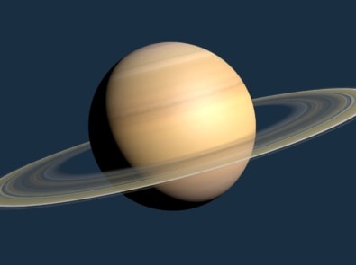 3D Rendering of Saturn with ring.