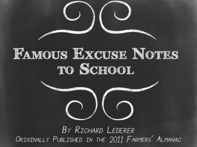 Famous Excuse Notes to School featured image