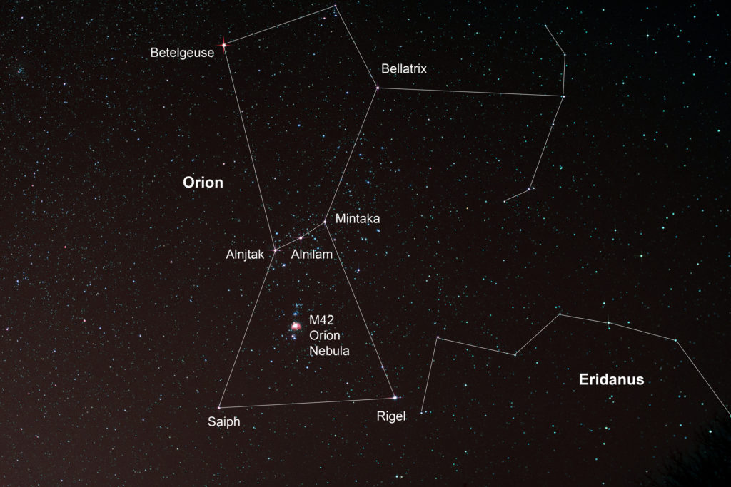 Astro Photo: Starfield with Orion and Orion Nebula