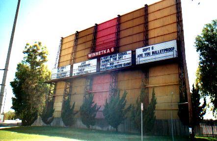 entrance of the Winnetka 4 Drive-in movie theater