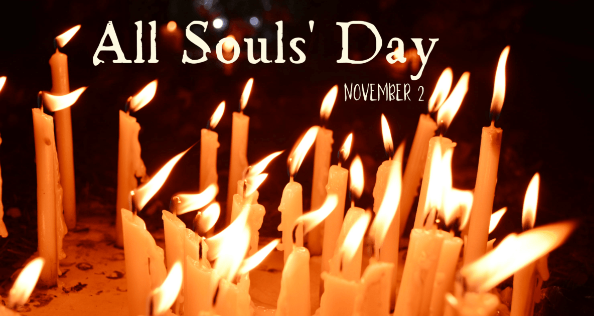An All Souls' Day Banner With Candles