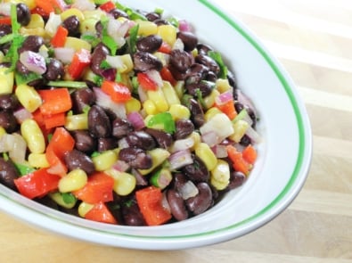 Black Bean Salad With Corn, Red Peppers, and Cilantro-Lime Vinaigrette featured image
