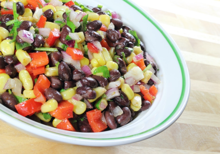 Black Bean Salad With Corn amp Red Peppers Farmers Almanac