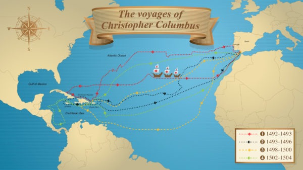 The voyages of Christopher Columbus.