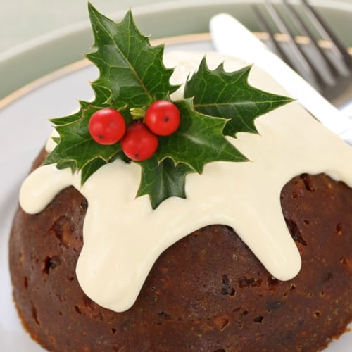 Christmas pudding - Custard