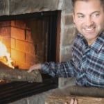 Fireplace - Stock photography