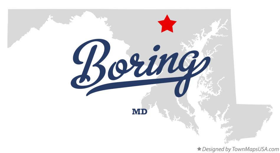 Map drawing of Boring, MD