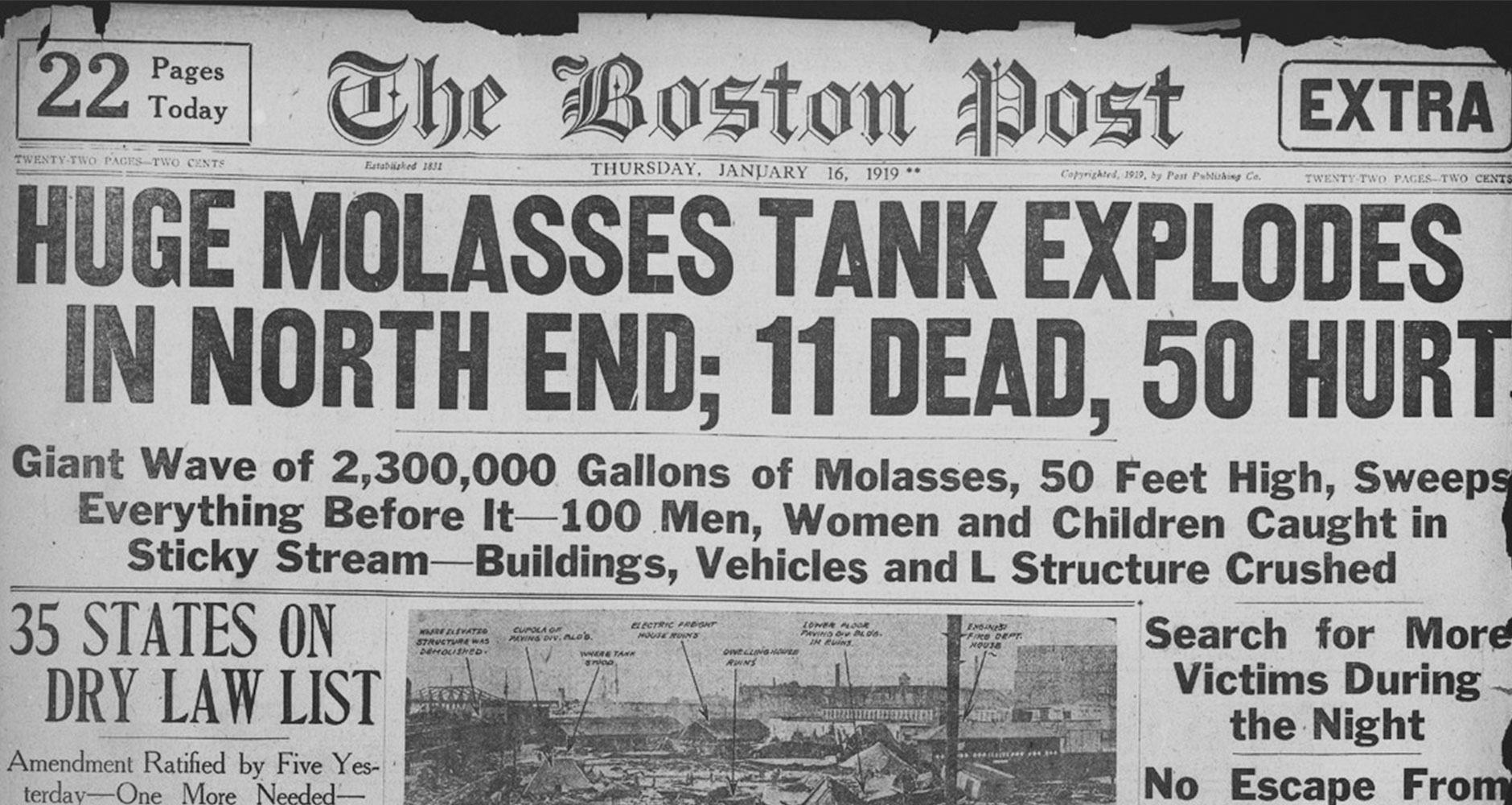 A Strange Disaster Great Molasses Flood of 1919 Farmers' Almanac