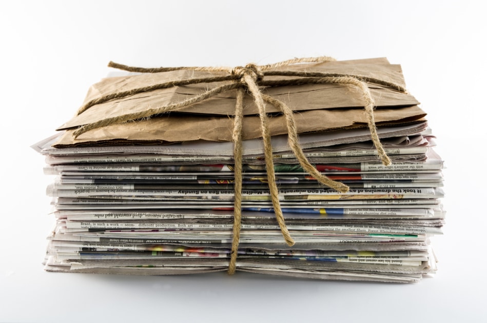 how to make newspaper recycling