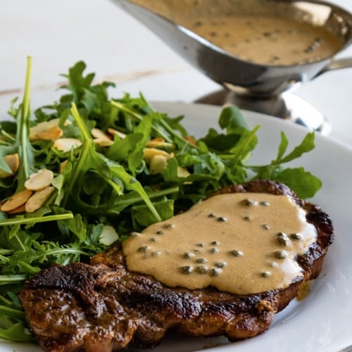 Peppercorn sauce - Steak au poivre