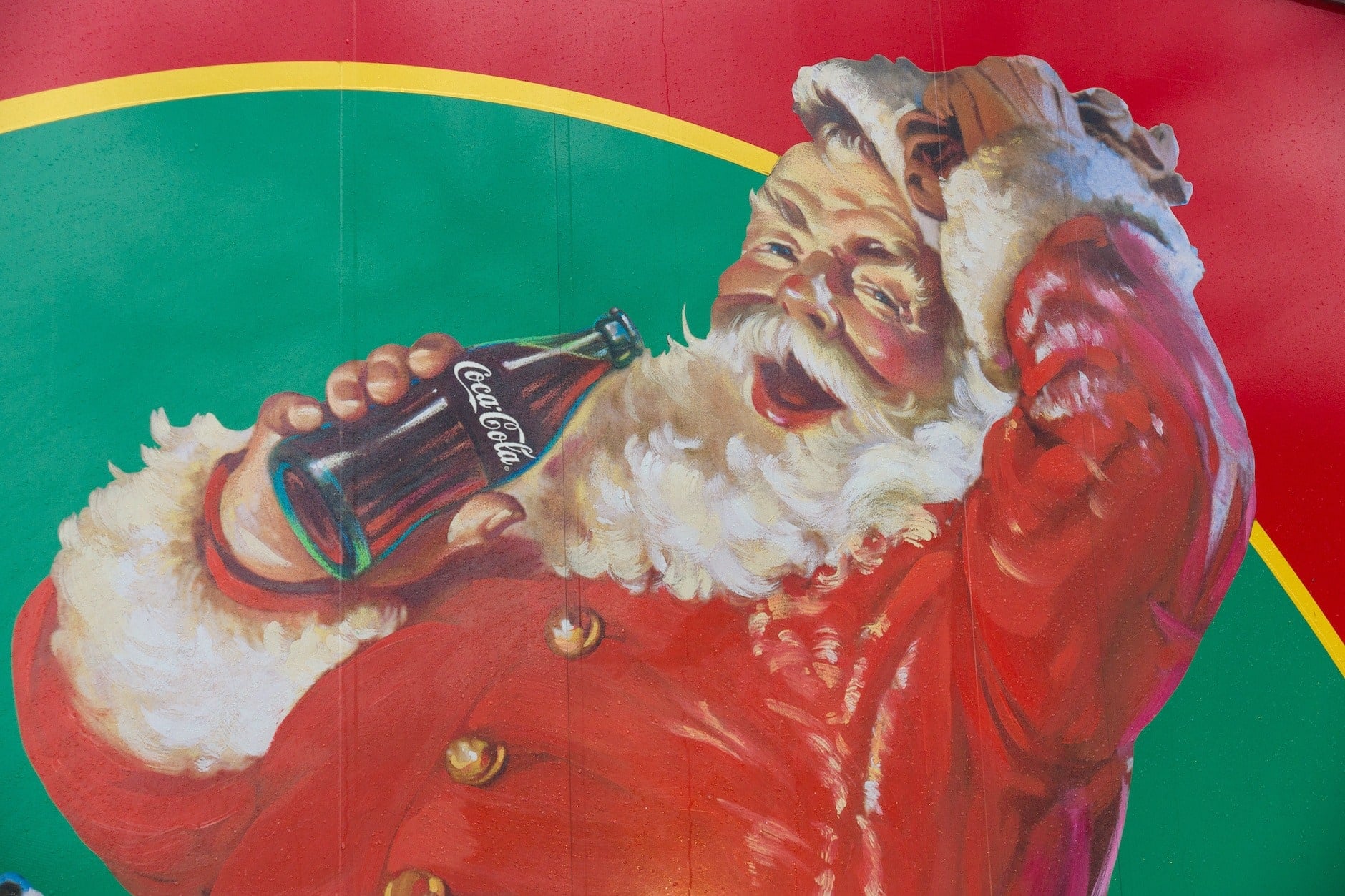 Vintage red-suited Coca-Cola Santa Claus illustration by Haddon Sundblom
