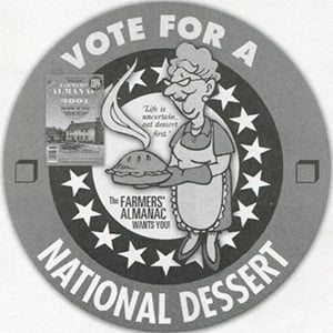 Vote for a National Dessert Button.