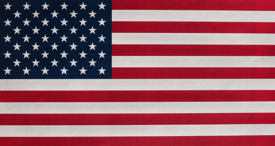 The American Flag, stars and stripes.