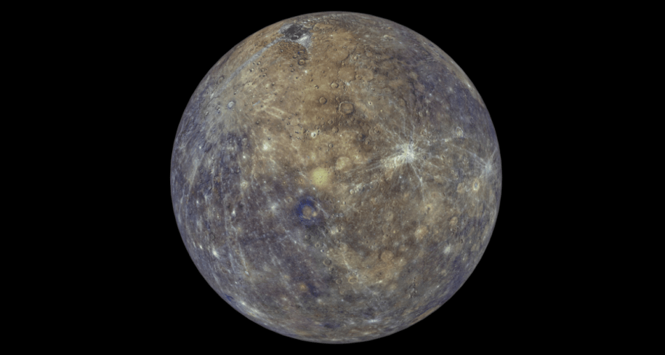 planet Mercury against a dark sky