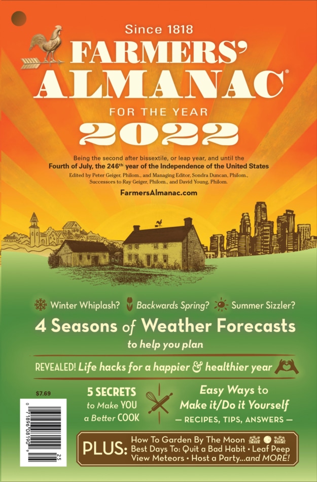 2022 Farmers' Almanac Official Cover.