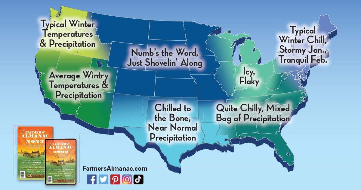 Extended Winter Forecast For 2021 2022 Farmers Almanac